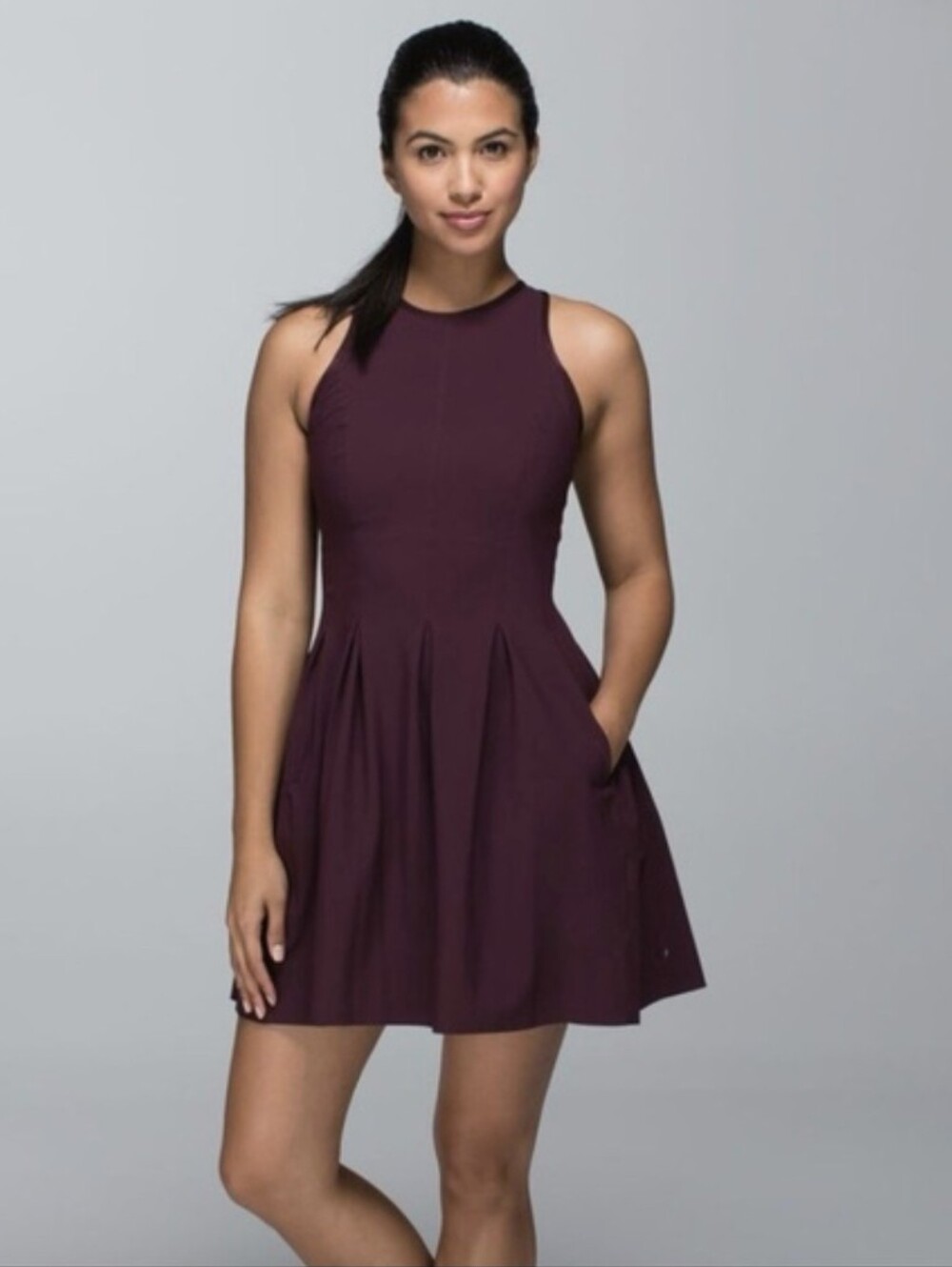 lululemon athletica Sleeveless Midi Dress in Plum